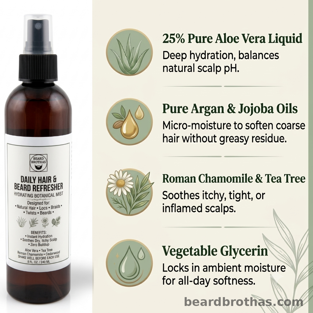 Daily Hair & Beard Refresher: Hydrating Botanical Mist