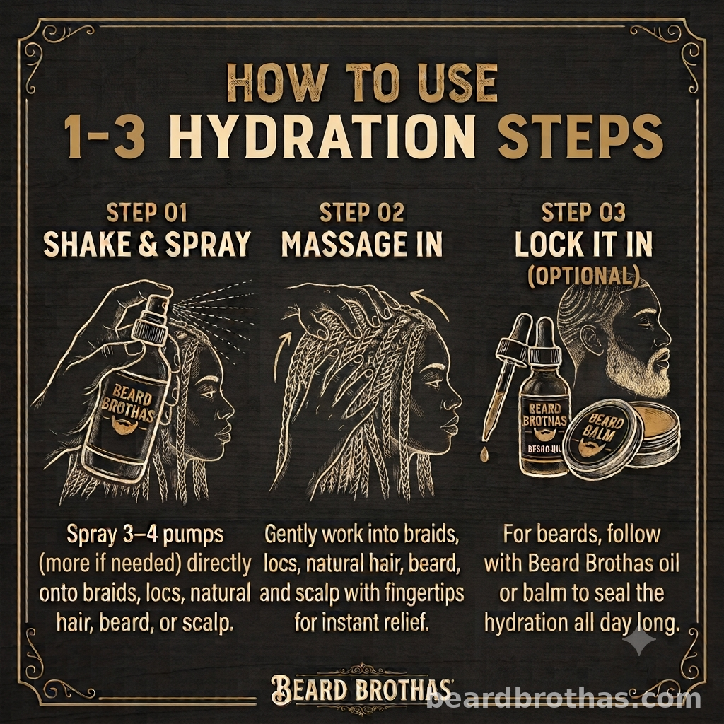 Daily Hair & Beard Refresher: Hydrating Botanical Mist