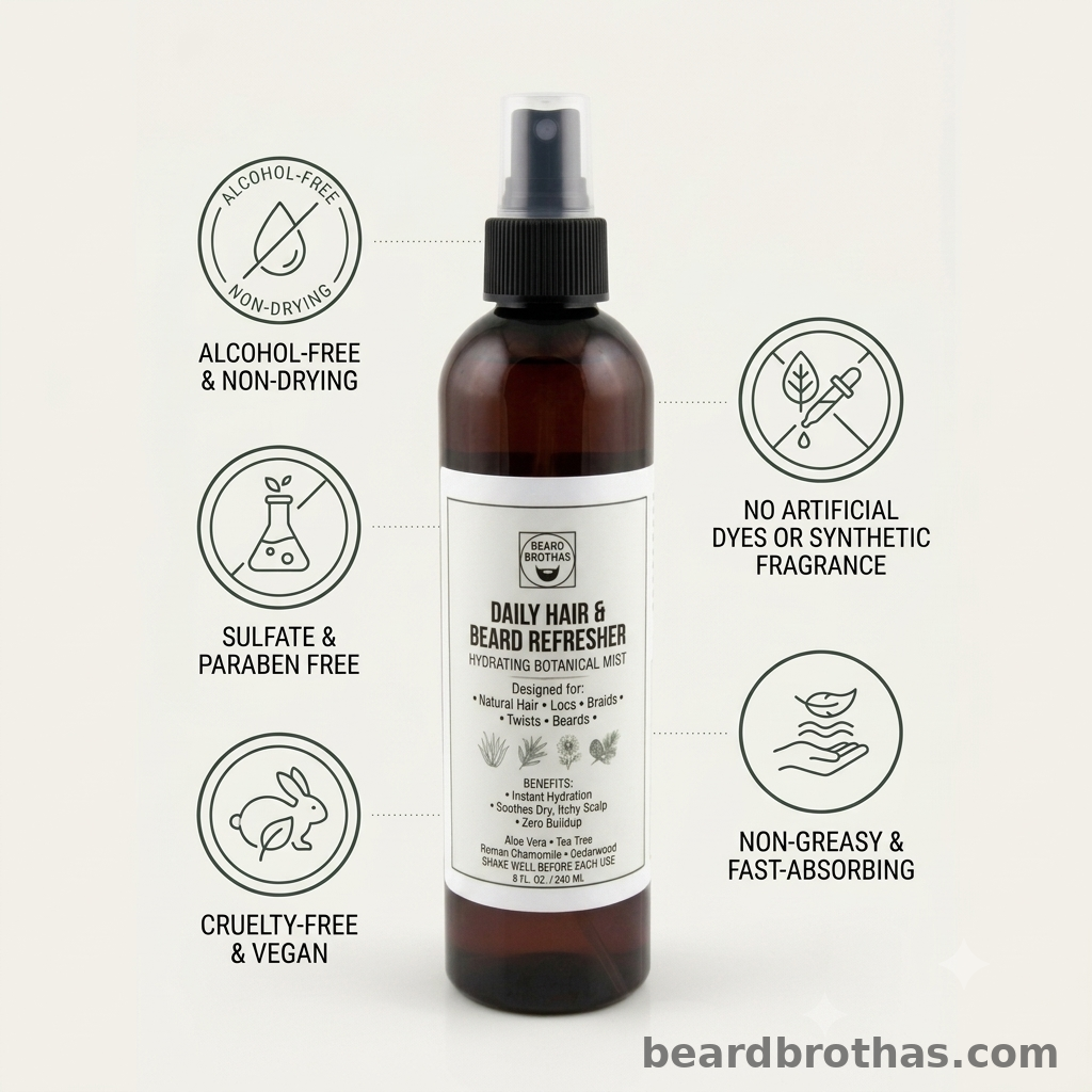 Daily Hair & Beard Refresher: Hydrating Botanical Mist