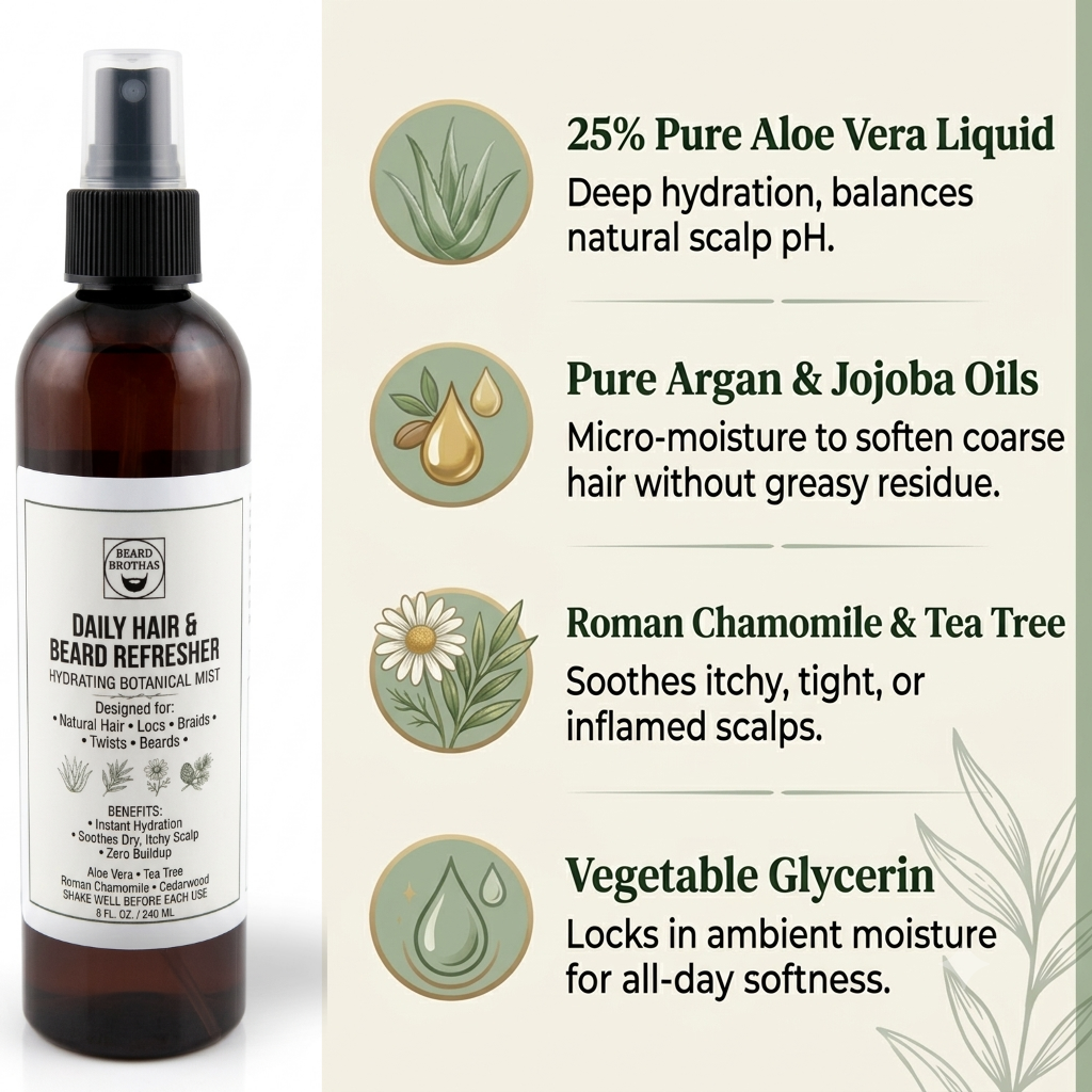 Daily Hair & Beard Refresher: Hydrating Botanical Mist
